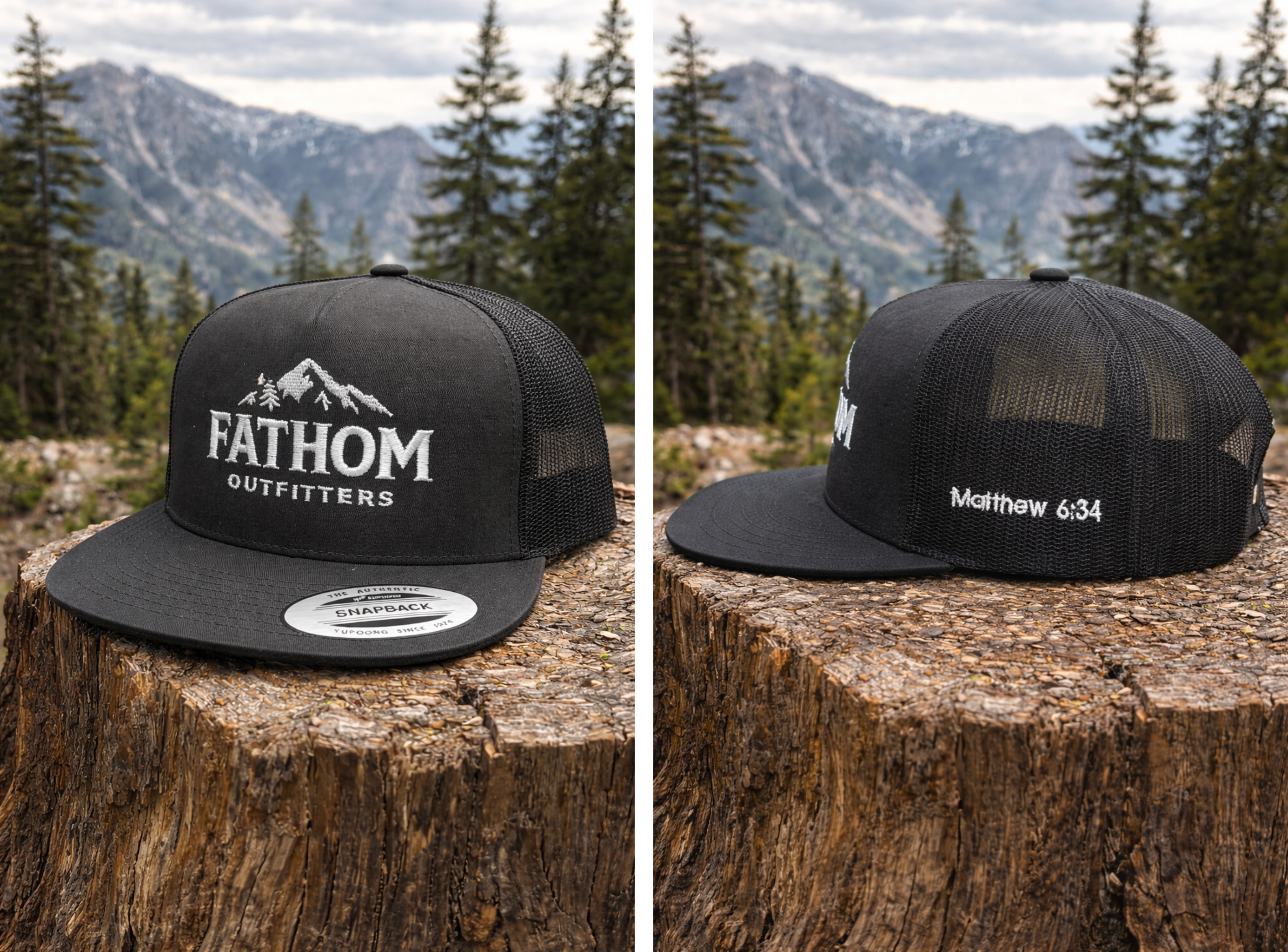 Branded Classic Black Trucker Hat